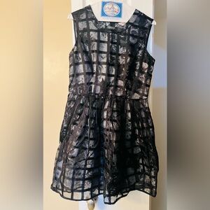 Black and Gray Patterned Dress